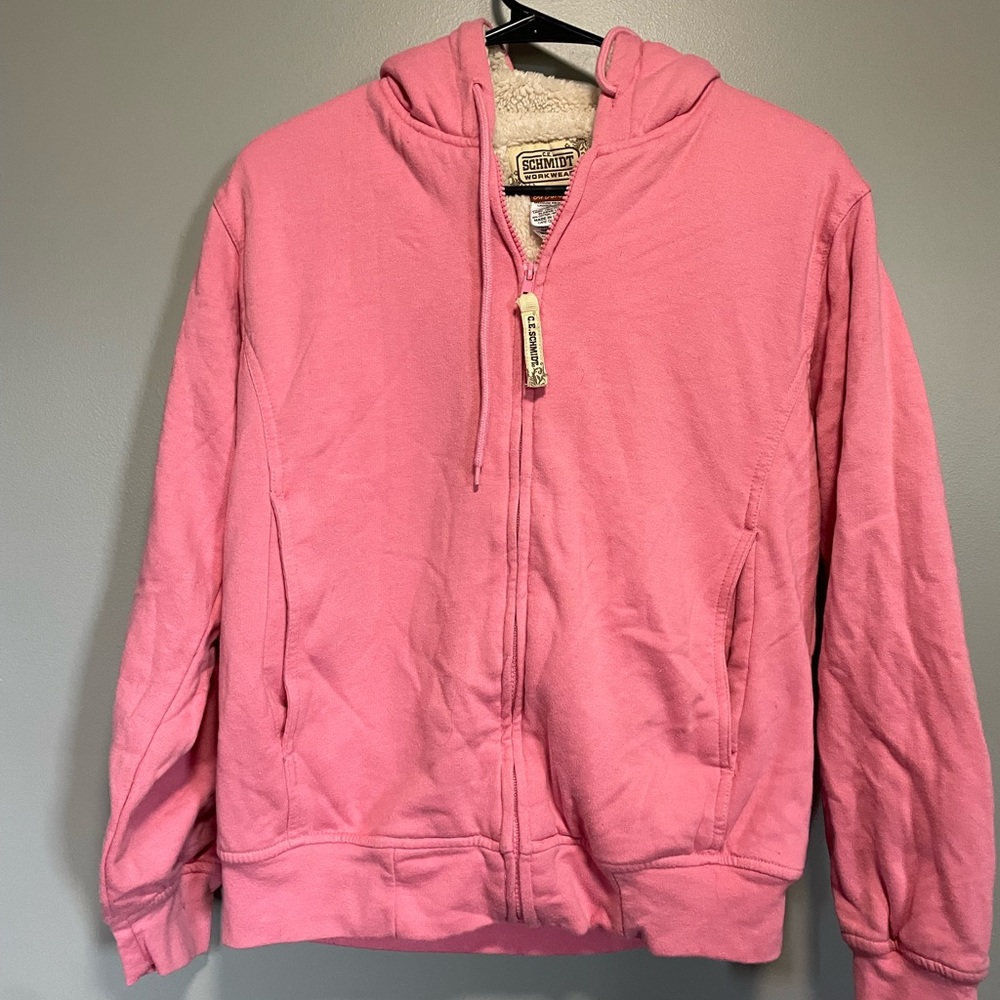 Pink fleece zip up jacket